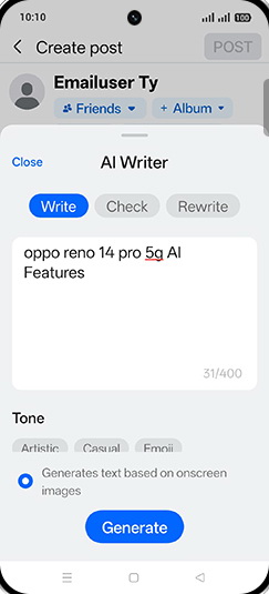 Step 7: Tap on Generate.