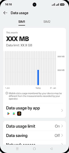Step 5: Tap on Data saving.