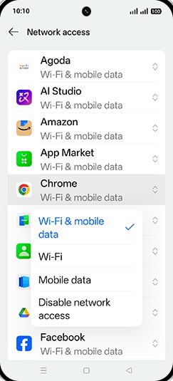 Step 7: Tap on desired option.