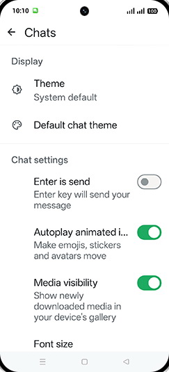 Step 6: Tap on Enter is send to turn ON.