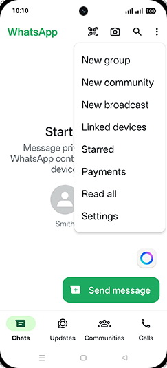 Step 4: Tap on Settings.