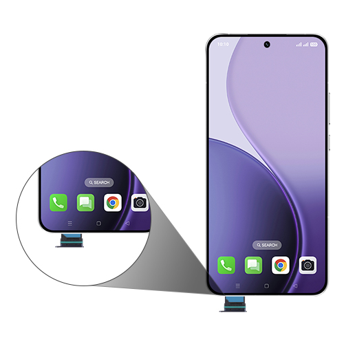 Step 4: Carefully insert the SIM card tray into the Device.