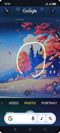 Step 4: Tap or circle anything on the screen to search.