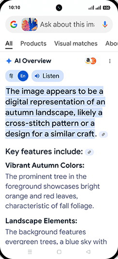 Step 7: Use circle to search.