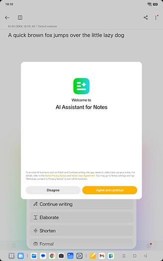 Step 7: Tap on Agree and continue.