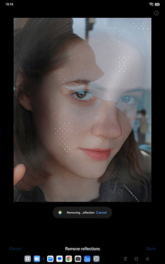 Step 11: Removing glare.