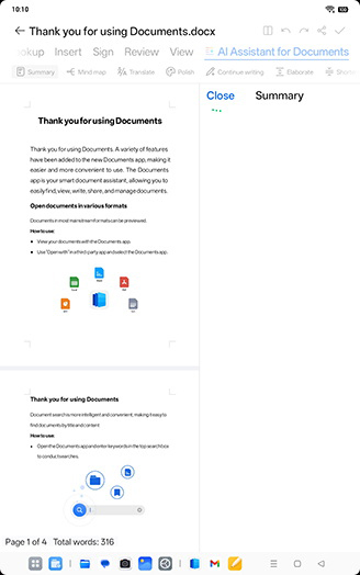Step 7: Summarise the document.