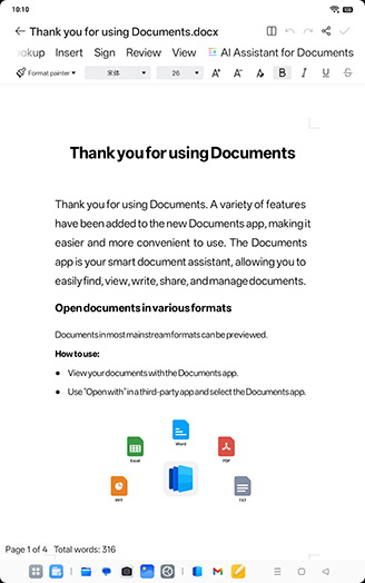 Step 5: Tap on AI Assistant for Document.
