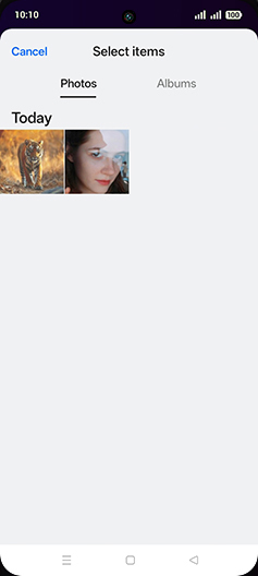 Step 8: Tap on Albums tab.