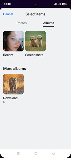 Step 9: Tap on Image folder.