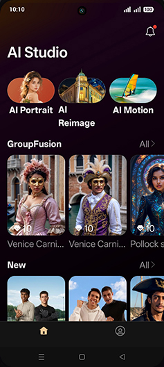 Step 3: Tap on AI Portrait.