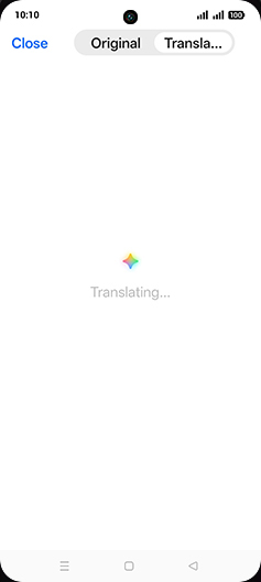 Step 9: Translating document.