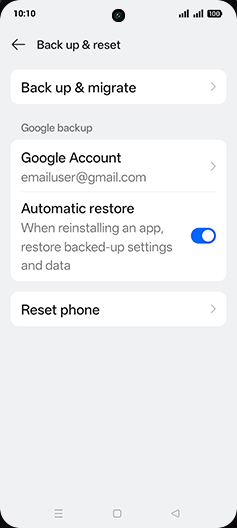 Step 5: Tap on Reset phone.
