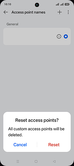Step 8: Tap on Reset.