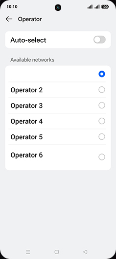 Step 9: Tap on Operator.
