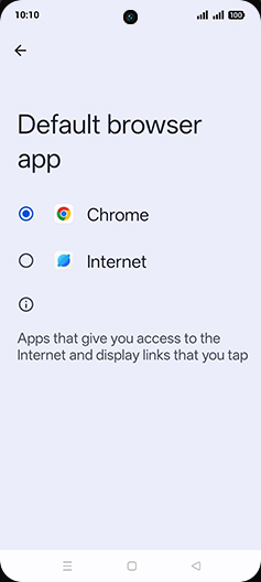 Step 6: Tap on desired Browser App.