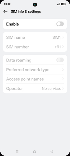 Step 5: Tap on Enable to turn ON.