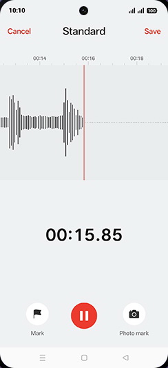 Step 4: Recording started and tap on Save.