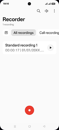 Step 6: Tap on Recording.
