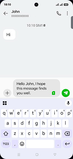 Step 7: Tap on Send icon.
