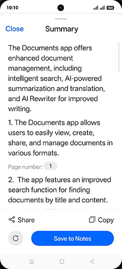 Step 8: Summarise the document.