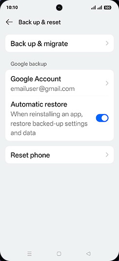 Step 5: Tap on Reset phone.