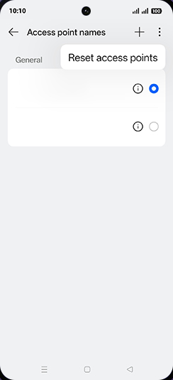 Step 7: Tap on Reset access points.
