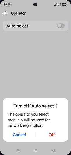 Step 7: Tap on Off.