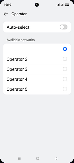 Step 9: Tap on Operator.