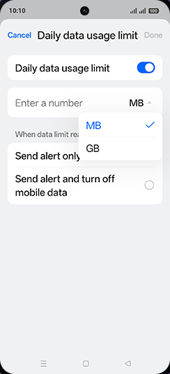 Step 11: Tap on desired Option.