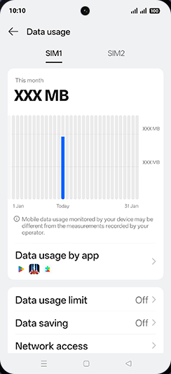 Step 7: Tap on Data usage limit.