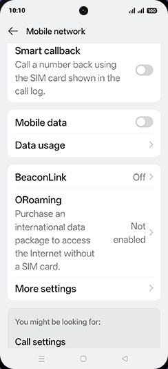 Step 6: Tap on Mobile data to turn ON.