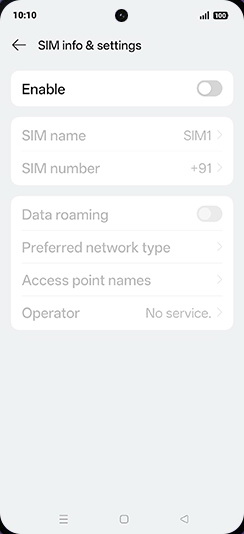 Step 5: Tap on Enable to turn ON.