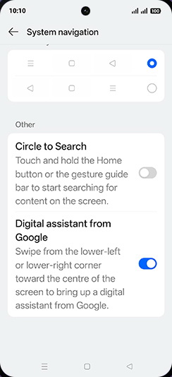 Step 5: Tap on Circle to Search.