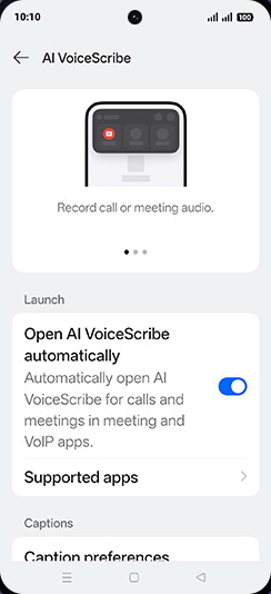 Step 6: Tap on Open AI VoiceScribe automatically to turn ON.