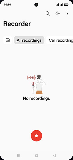 Step 3: Tap on Record icon.