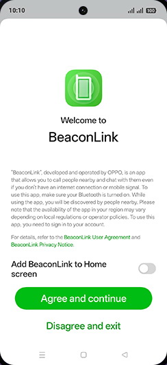 Step 5: Tap on Agree and continue.