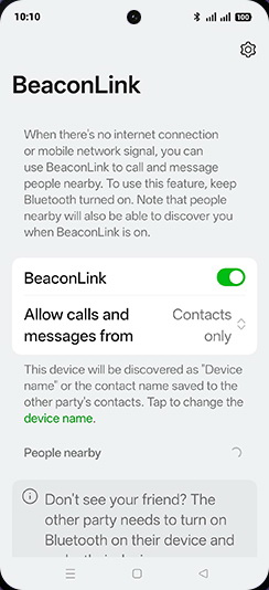 Step 10: Select nearby device.