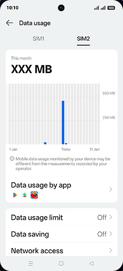 Step 5: Tap on Data saving.