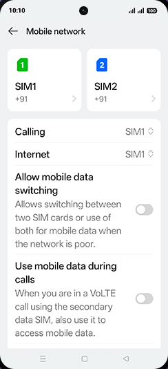 Step 4: Tap on Use mobile data during calls to turn ON.