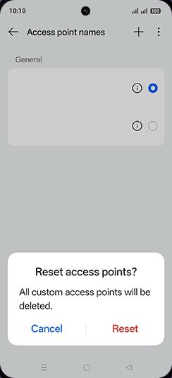 Step 8: Tap on Reset.