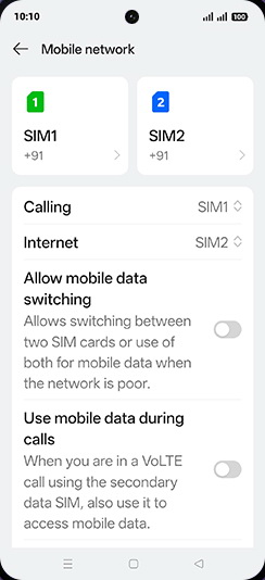 Step 4: Tap on Internet.