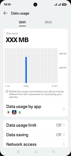 Step 7: Tap on Data usage limit.