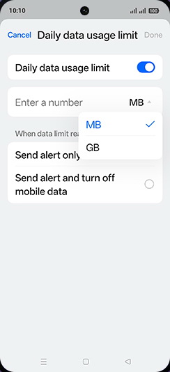 Step 11: Tap on desired Option.