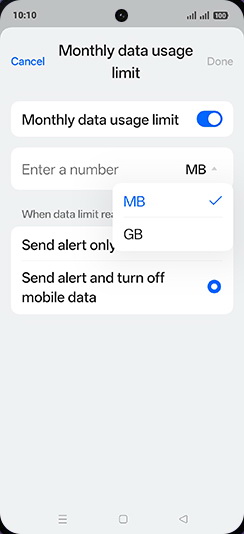 Step 17: Tap on desired Option.
