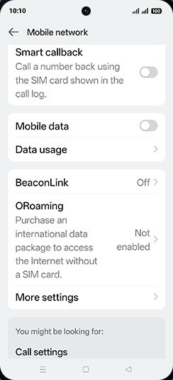 Step 6: Tap on Mobile data to turn ON.