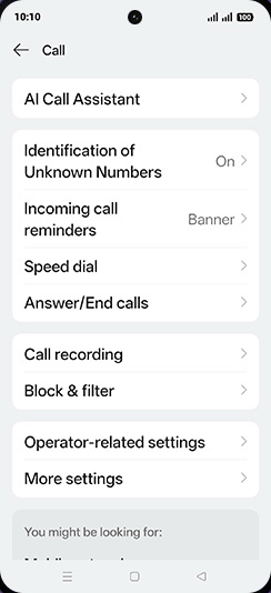 Step 5: Tap on AI Call Assistant.