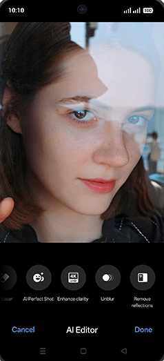Step 8: Tap on Remove reflections.