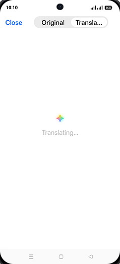 Step 8: Translating document.
