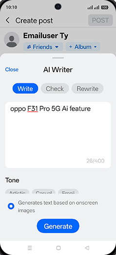 Step 7: Tap on Generate.